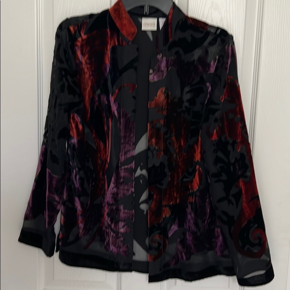 Chicos crushed velvet jacket